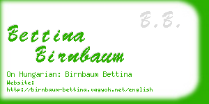 bettina birnbaum business card